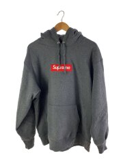 画像：21FW/BOX LOGO HOODED SWEATSHIRT/L/コットン/グレー