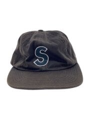 画像：S LOGO CAP/FREE/コーデュロイ/ブラック/メンズ