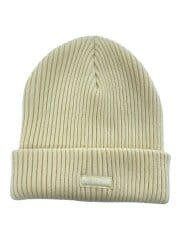 画像：Wide Rib Beanie/ニットキャップ/FREE/アクリル/CRM/無地/メンズ