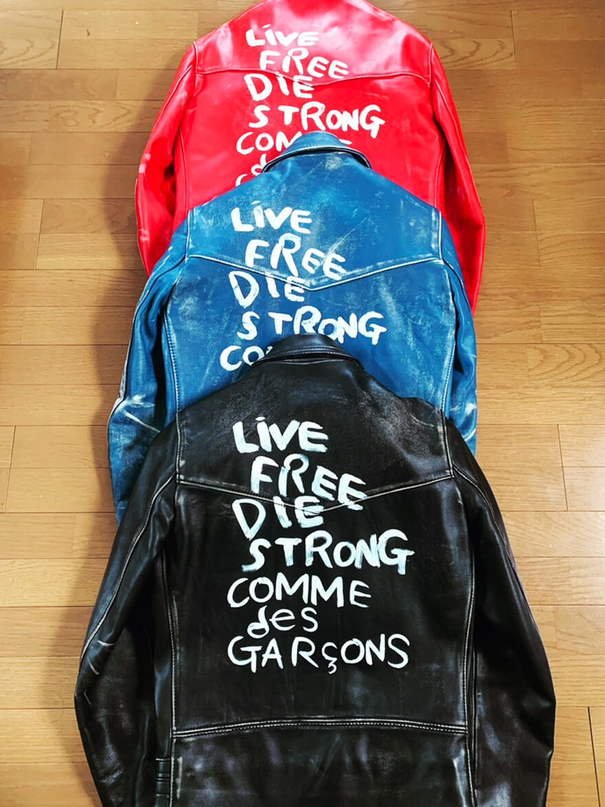 青山店限定  Comme des Garcons×〈Lewis Leathers ルイスレザー〉