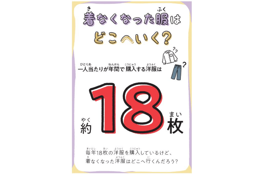 「リユースのレキシ」展示イベントPOP①